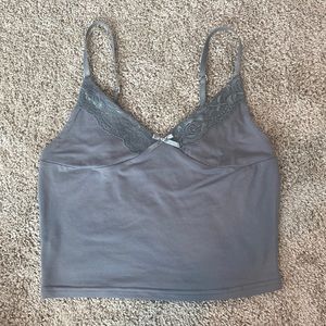 Grey Crop Top